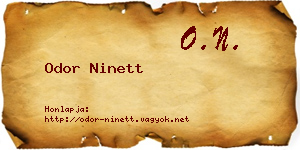 Odor Ninett névjegykártya